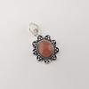 Peach Moonstone Gemstone 925 Sterling Silver Jewelry Partywear Pendant 1.4" Gift For Women CP-40-24