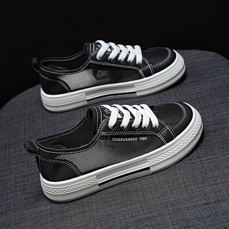 2025 Women Fabric Casual Shoes Trend Spring Autumn All-match Women Platform Sneakers Simple Breathable Flats Canvas Shoes Mujer