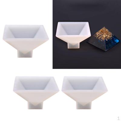 3 Duże Piramidy Silikonowe DIY do Tworzenia Biżuterii z Żywicy Ozdoba Domowa 95mm