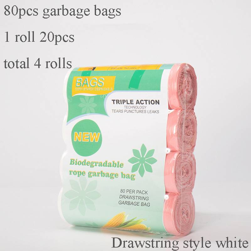 Biodegradable Garbage Bag 2.6 Gallons Household Garbage Bag Biodegradable Recyclable Small Durable Thick Odorless Homes Office