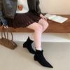 2025 New Versatile Fashion Short Boots Women's Pointed Head Low Heel Simple Temperament Thin Short Boots
