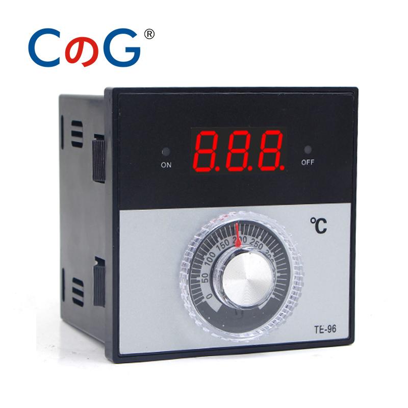 CG 96*96mm Knob AC 220V 380 24V 0- 300 400 1200 Degree K J PT100 Type Relay Digital Thermostat Display Temperature Controller 24V