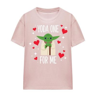 STAR WARS Womens/Ladies One For Me Yoda Valentine's Day T-Shirt
