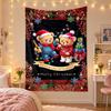 Weihnachtlich bedruckter Wandteppich für Schlafzimmer Wohnzimmer Wanddekoration Feiertagsgeschenk