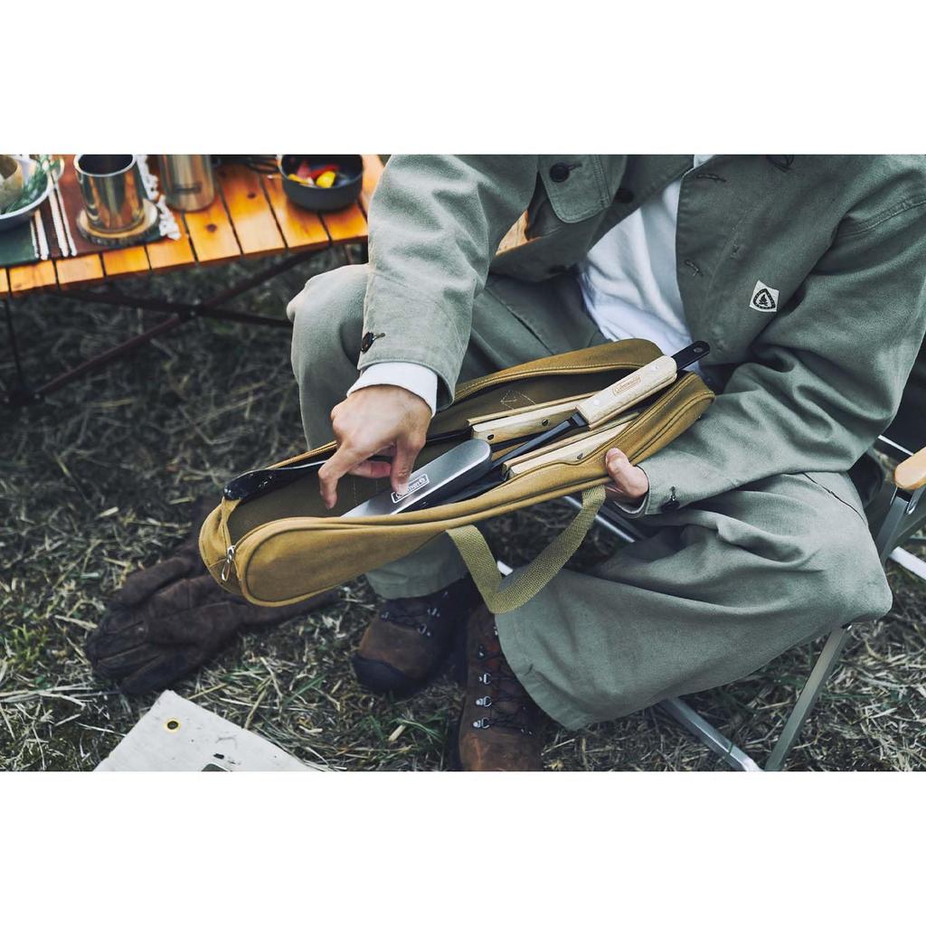 COLEMAN Bonfire Tool Set (2000038864) for Outdoor Camping, BBQs, and Bonfires, Includes Shovel, Fire Tongs, Blowpipe, and Storage Case