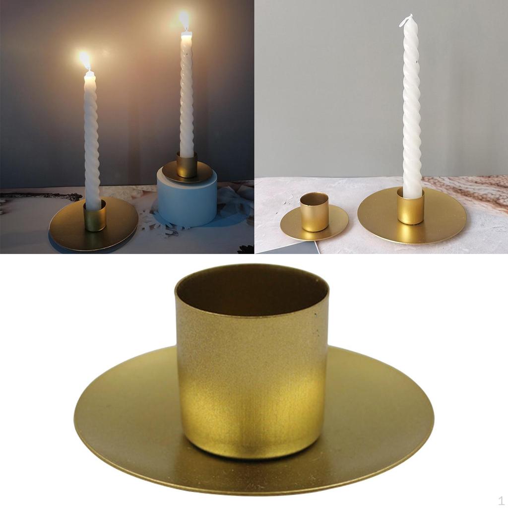 Candle Holder Decor Candlelight Round Nordic Candlestick Holders for Party Christmas Dining