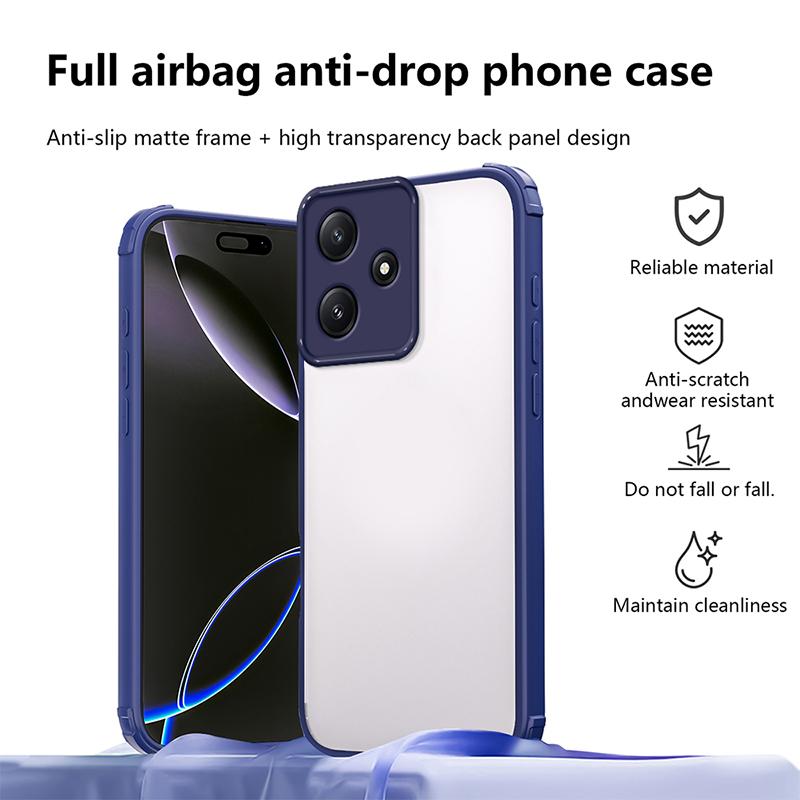 Luxury Shockproof Transparent Phone Case for Redmi A3 A3X A4 12 13 13C 14C 14R for Redmi 15 15C Clear Soft Bumper Cases Cover