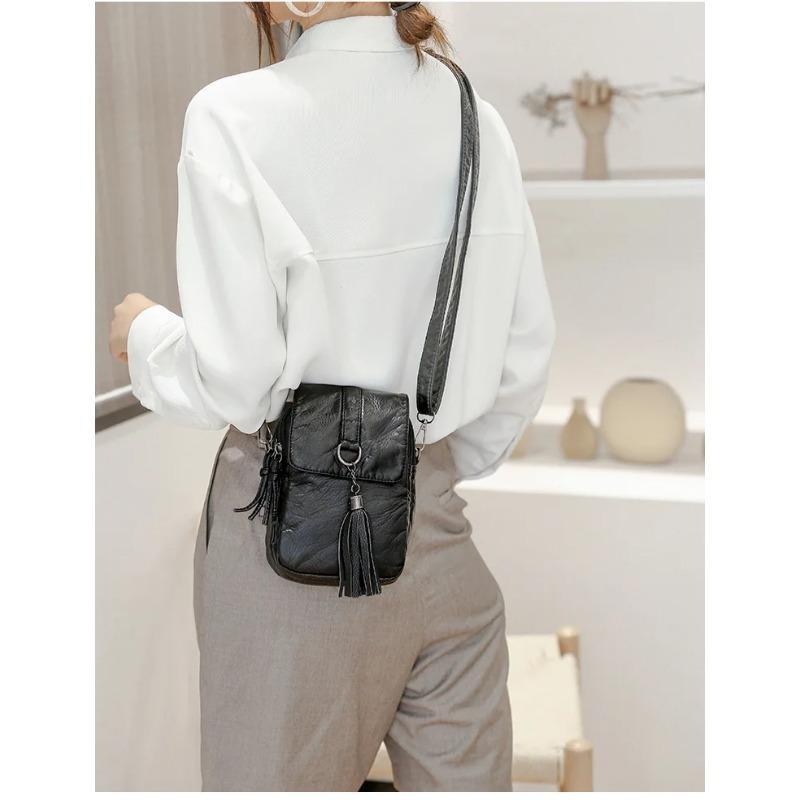Fashion mini women's designer small shoulder messenger bag wallet lady phone bag female flip phone bag