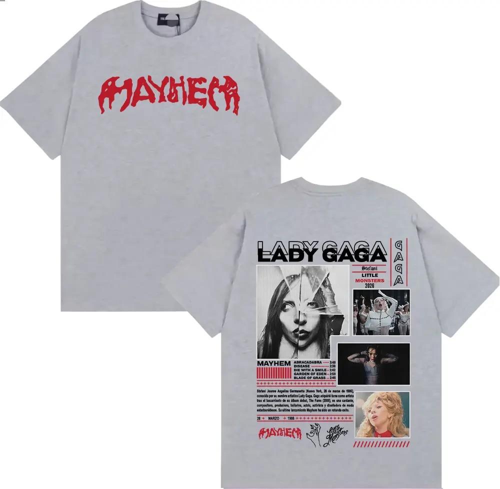 Lady Gaga Mayhem 2026 New Album Tour TShirt Unisex Fashion Aesthetic Cotton Casual Short Sleeve Women And Unisex Tshirts
