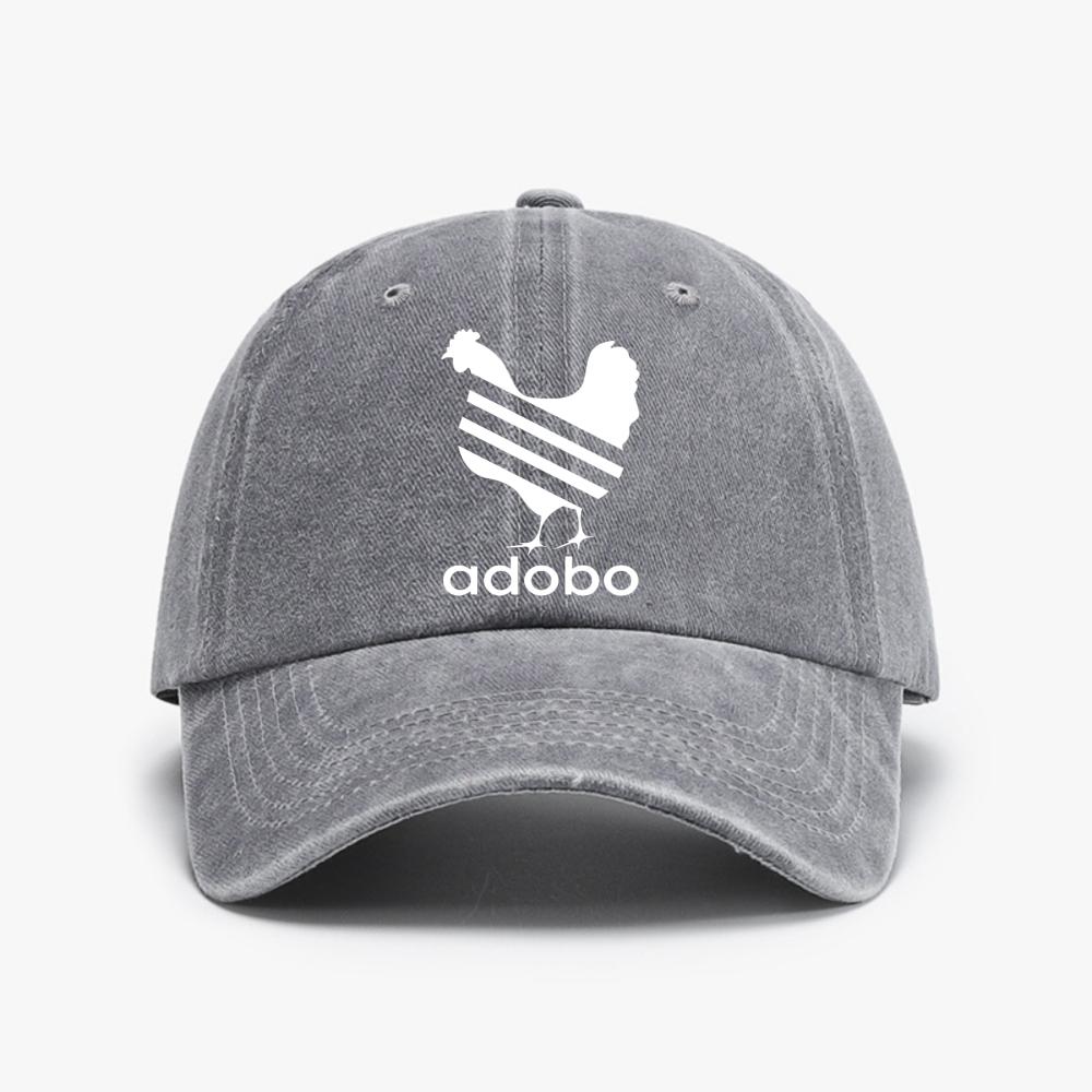 

Adobo rooster Vintage Washed Cowboy Baseball Cap Adjustable Unisex Women Curved Brim Soft Top Hat Adjustable