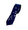 [Made In Japan] Rock-style Cross Pattern Tie (NavySilver)