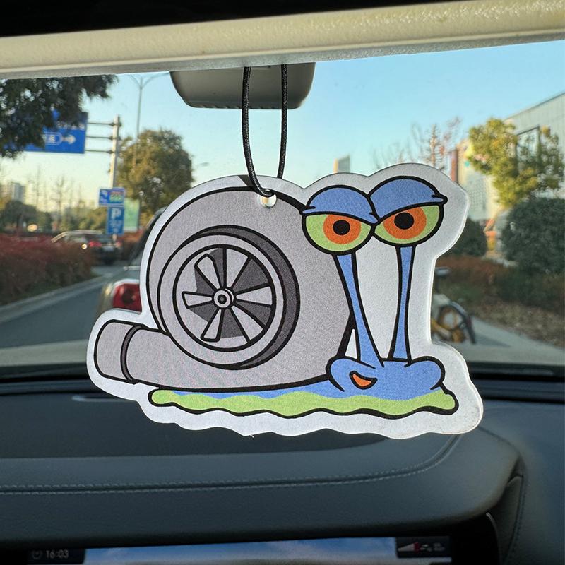 Turbo Snail Hilton (Hotel Scent) Car Air Freshener |   Rearview Mirror Hanger & Dual-Purpose Air Vent Clip |   Natural Material Aromatherapy Tablets 1Pcshilton