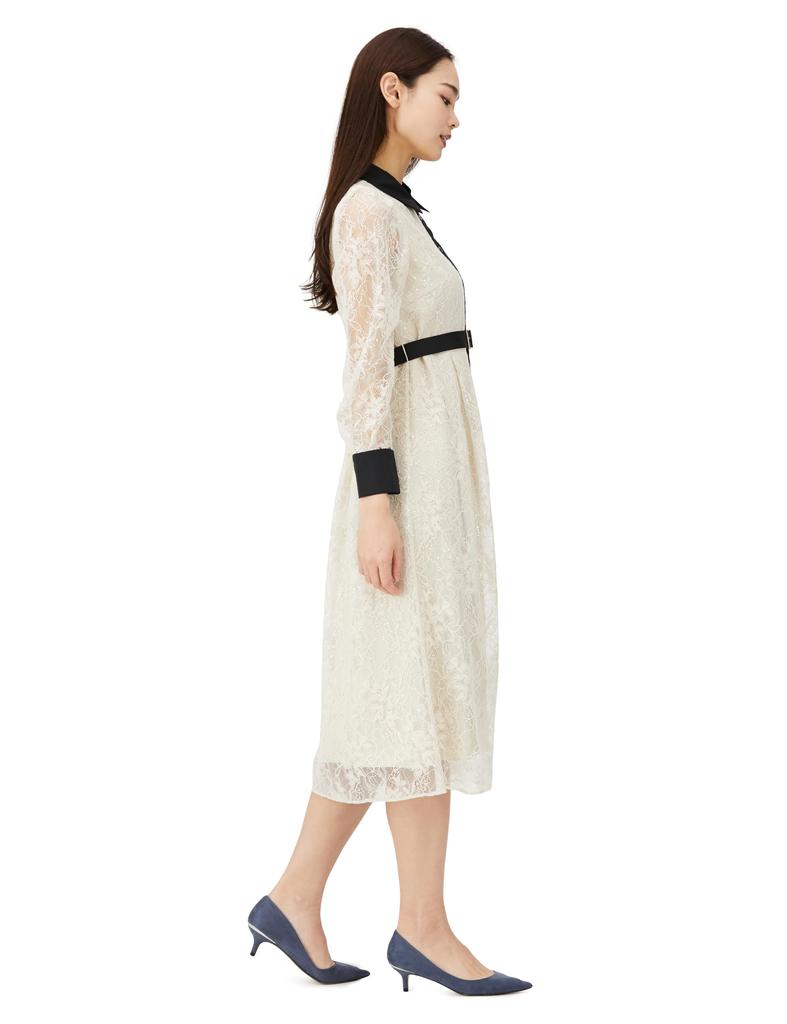 2023AW Spitzen Pailletten Kleid 02 Kinari [Grace Continental] Damen