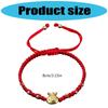 Lucky Charm Red String Bracelet Adjustable Size With Red Agate and Bells for Festive Occasions