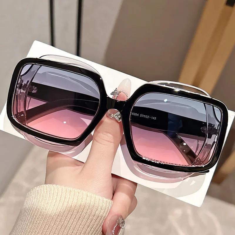 

New Women s Large Frame Square Sunglasses Fashion Women Colorful and Cool Glasses Outdoor Men Anti Glare Eyewear UV400 Goggles