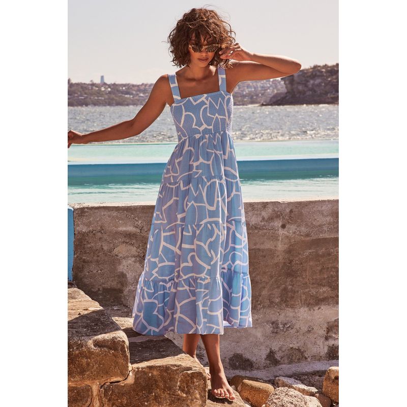 Long Camisole Dress2025 European and American Summer Women New Sleeveless Print Long Sling Dress