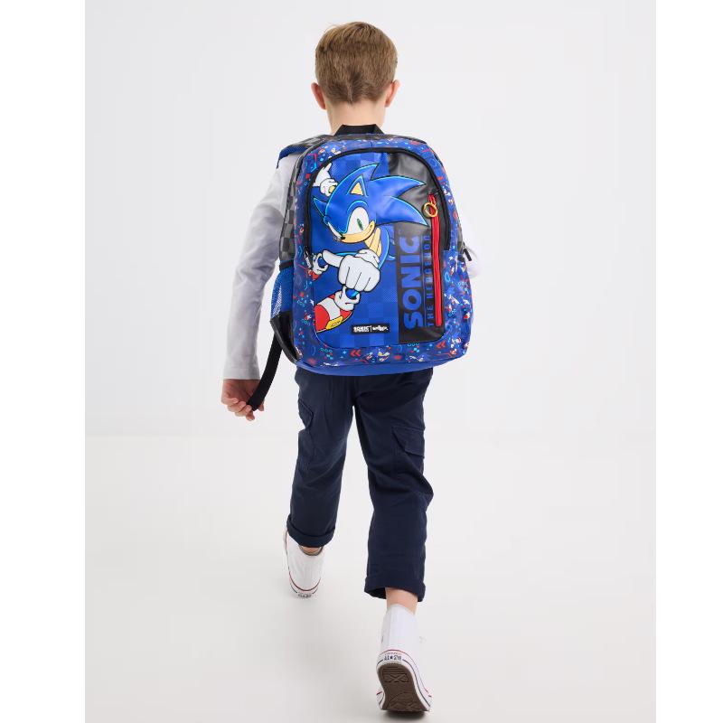 Smiggle Australia Sonic Cartoon Large Waterproof School Backpack for Kids