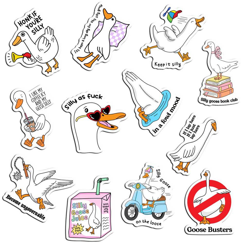 Silly Goose Magnetic Refrigerator Sticker - Funny & Interesting Decor