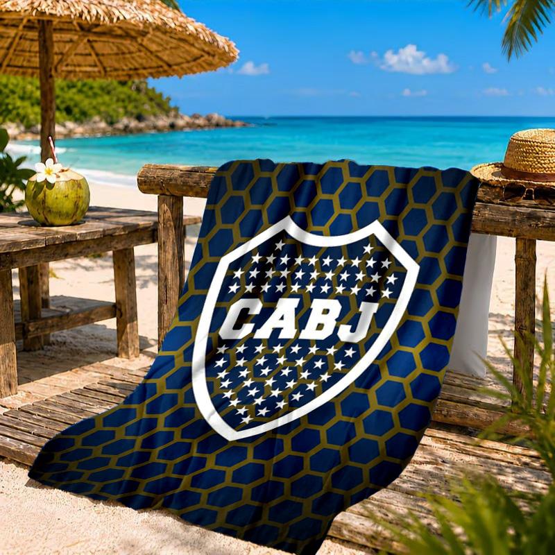Boca Football Club Printed Microfiber Beach Towel, Soft And Absorbent, Quick-Dry, Ideal for Summer Travel, Beach Essential, Swimming Pool