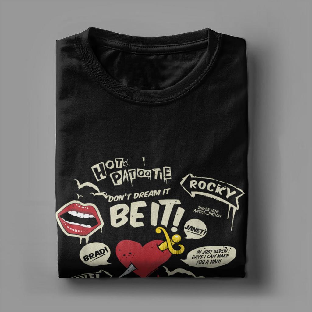 Men's T-Shirt The Horror Show Icons And Quotes Novelty 100% Cotton Tee Shirt Short Sleeve  T Shirts Crew Neck Clothing New