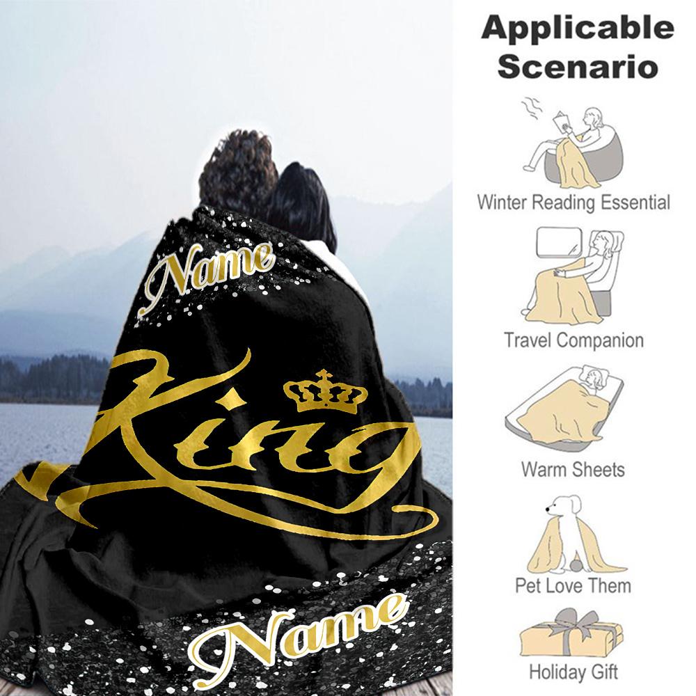 Personalized Text Blanket Gift Personalized Blanket Soft & Cozy Throw For Bed Sofa Home Decor Couch Four Seasons Multipurpose
