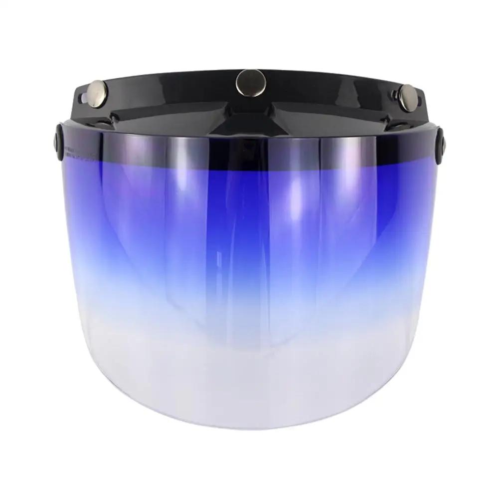 Motorcycle Helmet Visors Bubble Mirror Three Button Type Retro Open Face Helmets Lenses Accessories For Shade Sh D3a8