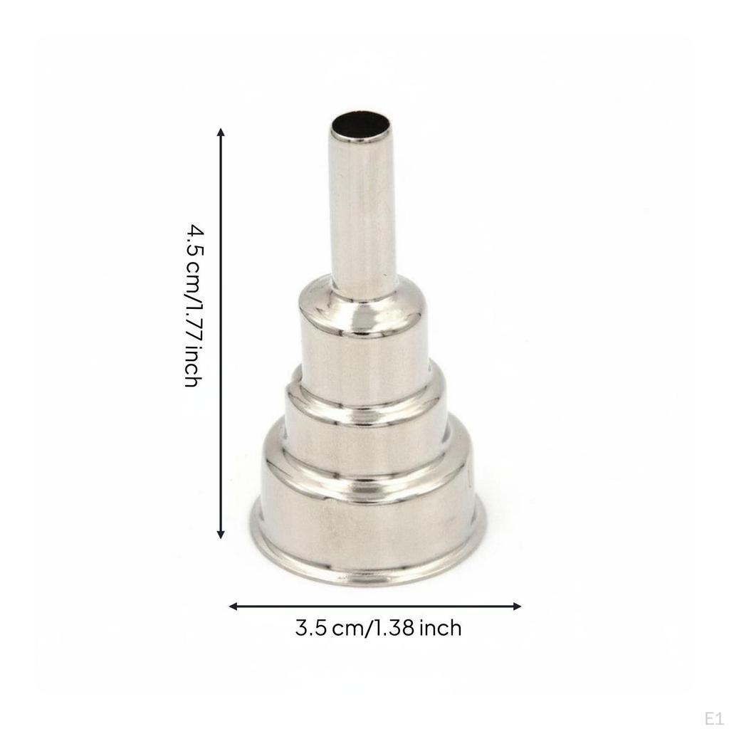 9 Mm Round Nozzle Polished Metal Heating Tip Silver Finish Heat Attachments