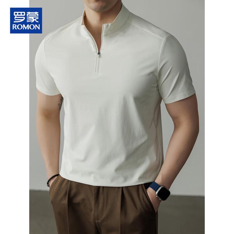 ROMON Men's Half-Zip Sun Protection Quick-Dry Polo Shirt