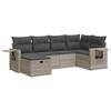 VidaXL Garden Lounge Set 6 Pcs with Light Grey Cushions Wicker 3325488