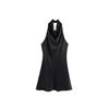 2026 Robe d'été courte à col licou pour femme Mode Sexy Satin Dos nu Uni Élégante Robes de Soirée de Rue Vêtements