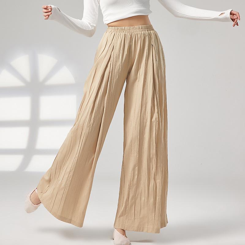 7 Colors Spring Women's Casual Wide-leg Pants, Chinese Classical Dance Clothes, Body Women's Dance Pants, Pleated Design