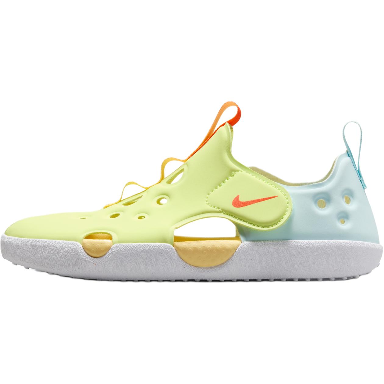 

New Nike Sunray Protect 4 Anti Slip Wear Resistant Low Top Children s Sandals Yellow Blue Children Aged 3 7 Years Old IB8892-781 33.5