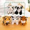 Nuovo Portachiavi Carino Panda Ghepardo Tigre Bambino Ciondolo di Peluche Borsa Scolastica Portafoglio Zero Decorazione da Appendere Regalo per la Festa dei Bambini