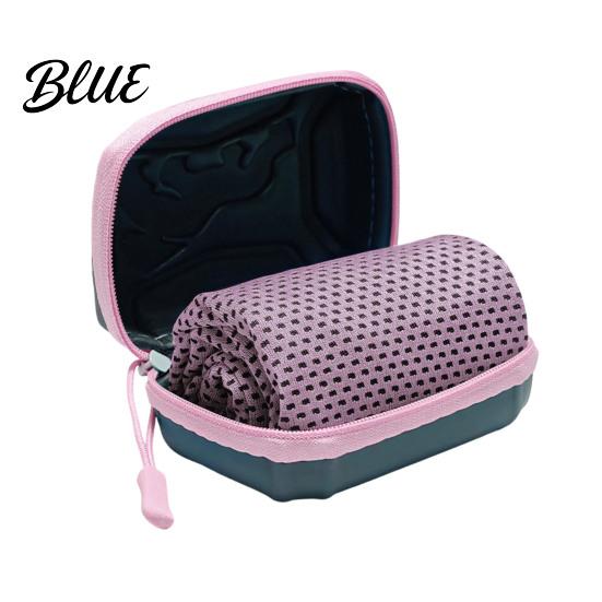 Asciugamano Rinfrescante per Esercizio 1/5 Pezzi con Custodia Asciugatura Rapida Assorbente Ghiaccio per Corsa Collo e Viso Traspirante Fresco Sport Palestra Yoga Sport