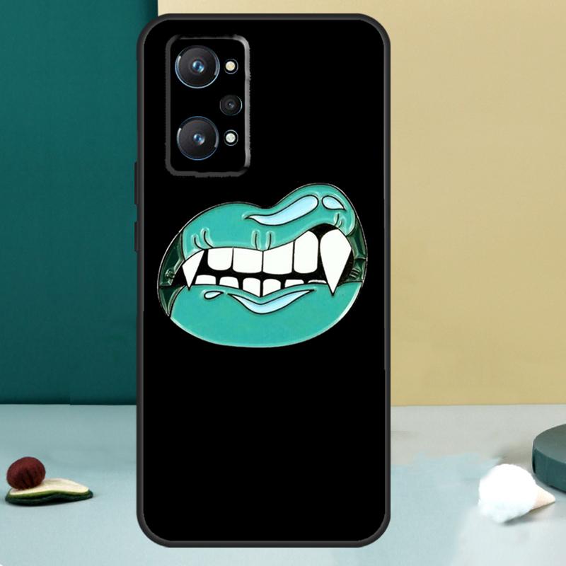 Sexy Vampire Lips For Realme GT 6T 5 6 GT 7 Pro C67 C75 C61 C55 C53 C51 C21Y C25S 10 11 12 13 14 Pro Plus Case