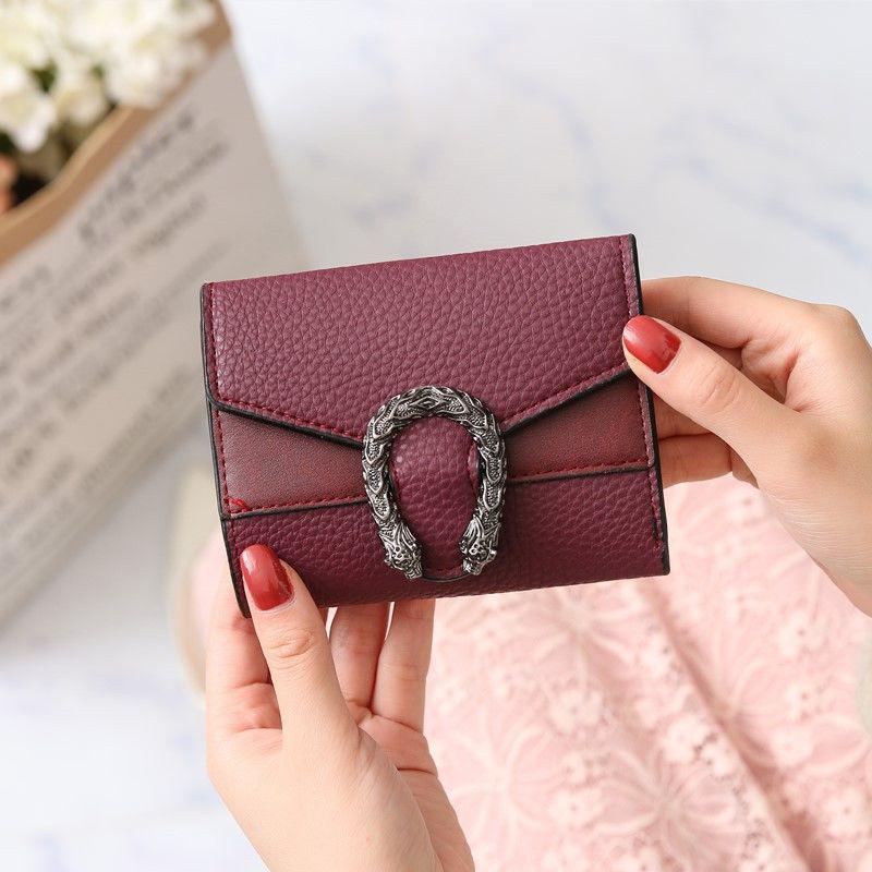 

Korean Style Women s Foldable Short Wallet - Cute Mini Coin Purse, Multi-Card Holder for Female Students фіолетовий