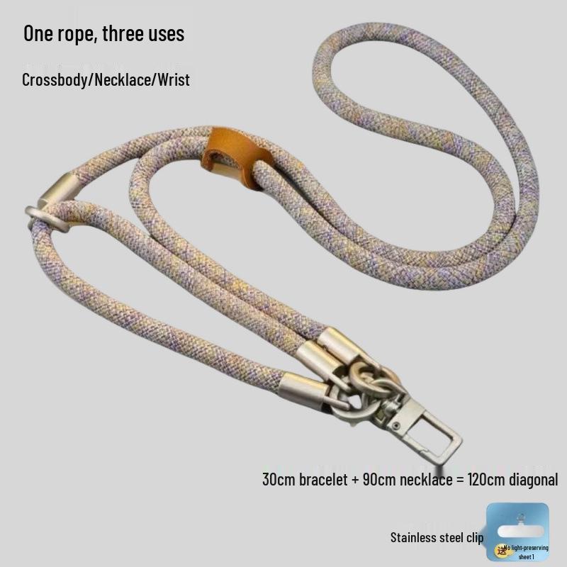 

Adjustable 3-in-1 Mobile Phone Lanyard for Men & Women - Durable, Retractable, Sturdy Metal Strap for Outdoor & Camera Use.