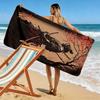 Toalla de Playa con Estampado de Samurái Japonés, Toalla Grande Suave de Secado Rápido para Playa, Camping, Natación