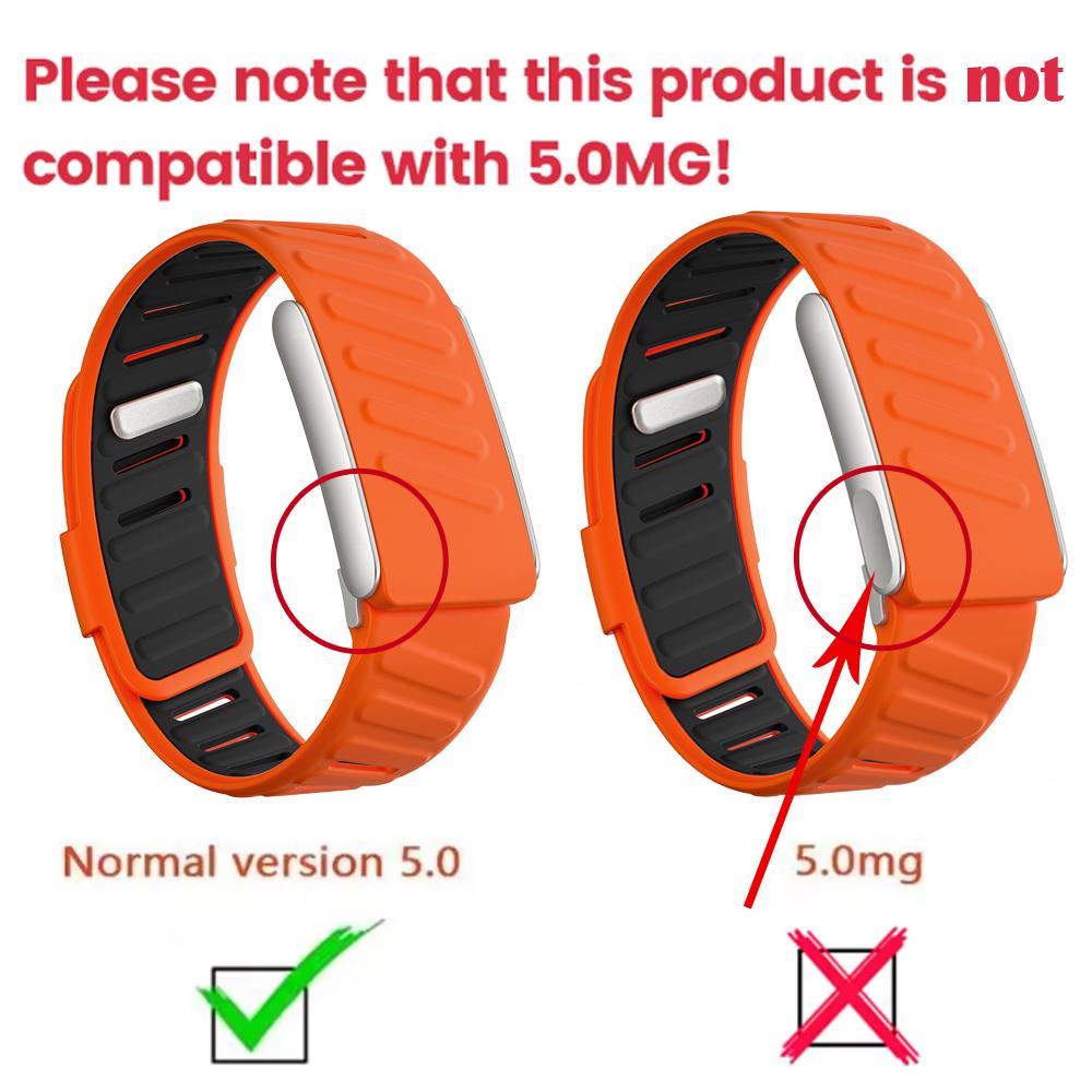 Black Orange Gray Strap Bracelet for Whoop 5.0 Wristband for Whoop Band Rubber Silicone Sports Replacement Breathable Straps