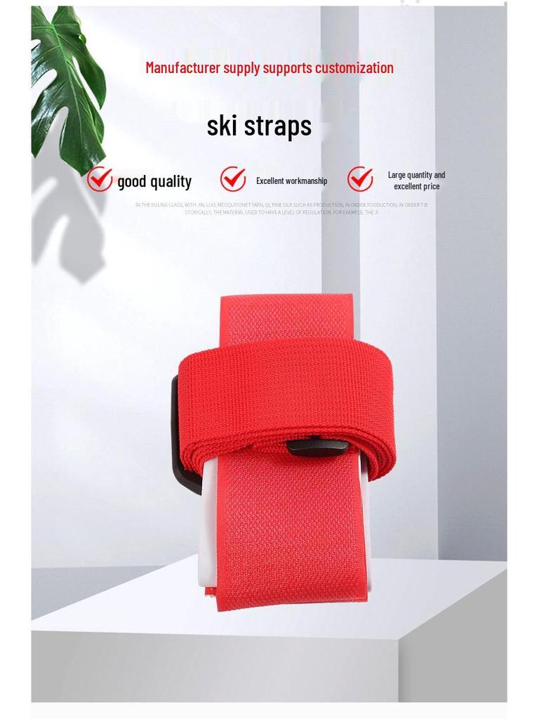 Hand-Held Portable Ski Board Straps for Twin Tip Ski Storage and Binding Fixing