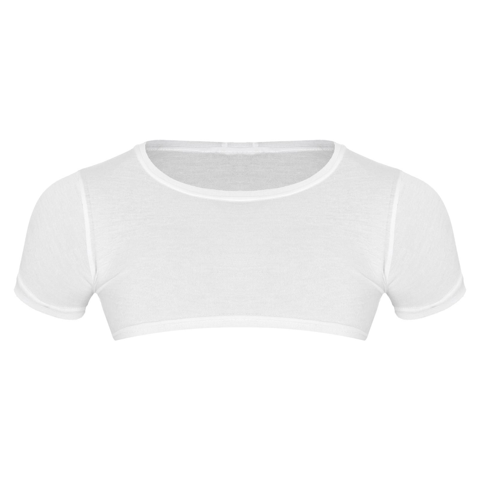 

Чоловічий топ з коротким рукавом, кроп-топ, футболка з круглим вирізом, для клубу, танців, повсякденний, однотонний, для вечірки, вуличний стиль L