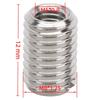 Dado Riduttore di Filettatura M8 x 1.25mm Manicotto Inserto Filettato in Acciaio Inox M5 x 0.8mm Riparazione