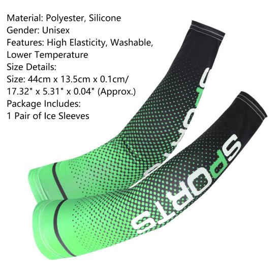1 Pair Comfortable Sports Sleeves Good Skin-touch Efficient Thermal Insulation Anti-UV Printing Ice Sleeves Riding Accessories