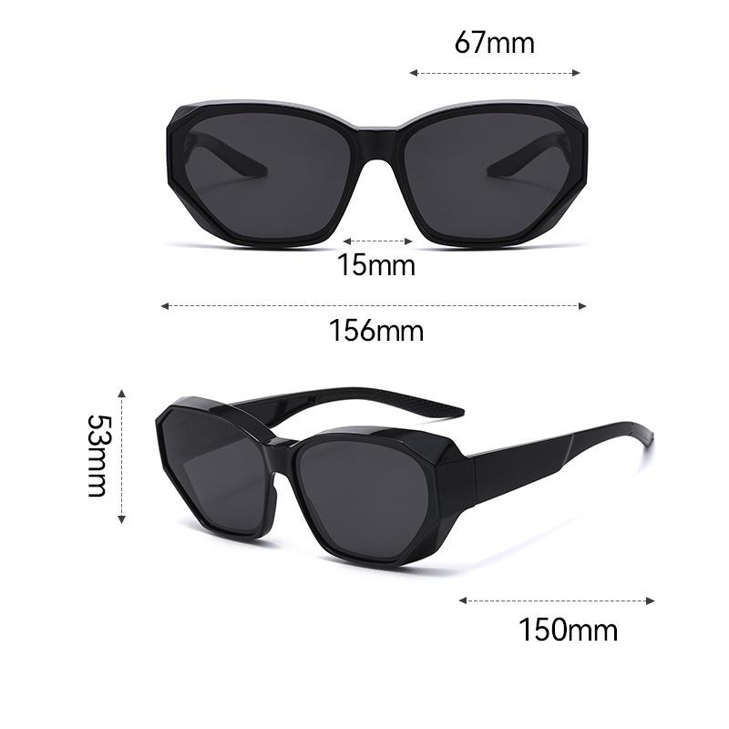 TR90New polarized sunglasses for women, with a polarized inner lens for nearsightedness, offering UV protection and a two-in-one design, ideal for