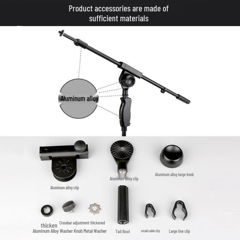 Professional All-Metal Hand-Pressed Stage Microphone Stand