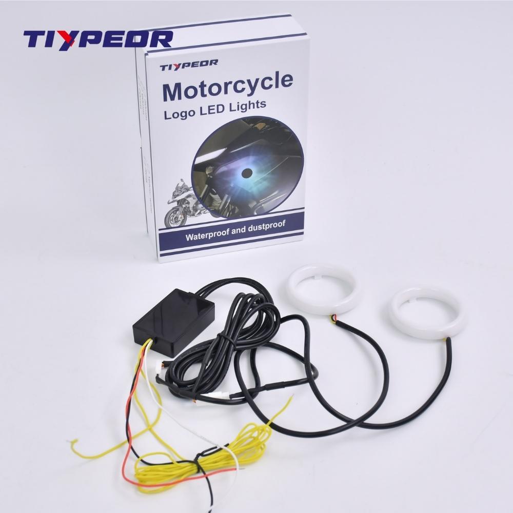 

TIYPEOR Logo LED 60mm RGB Light Circle With Cover Ring Light Angel Eyes for HONDA Logo LED Backlight for BMW F900XR Logo LED 60mm RGB