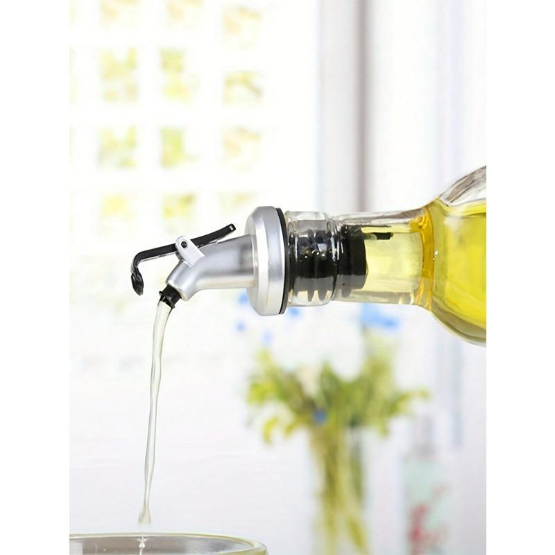 Olive Oil Bottle Spout, Vinegar Bottle Seal Mouth, Creative Leak-Proof Sprayer Dispenser, Silicone Oil/Vinegar/Salad Bottle Stopper