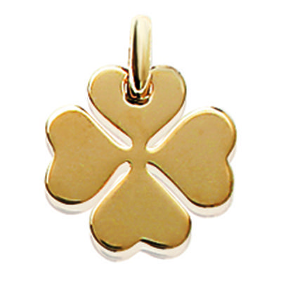 [C6354] - Gold Plated 'Clover' Pendant - 15x15 Mm