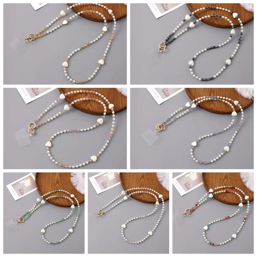 Love Heart Mobile Phone Crossbody Strap Bag Chain Phone Neck Straps Mobile Phone Pendant