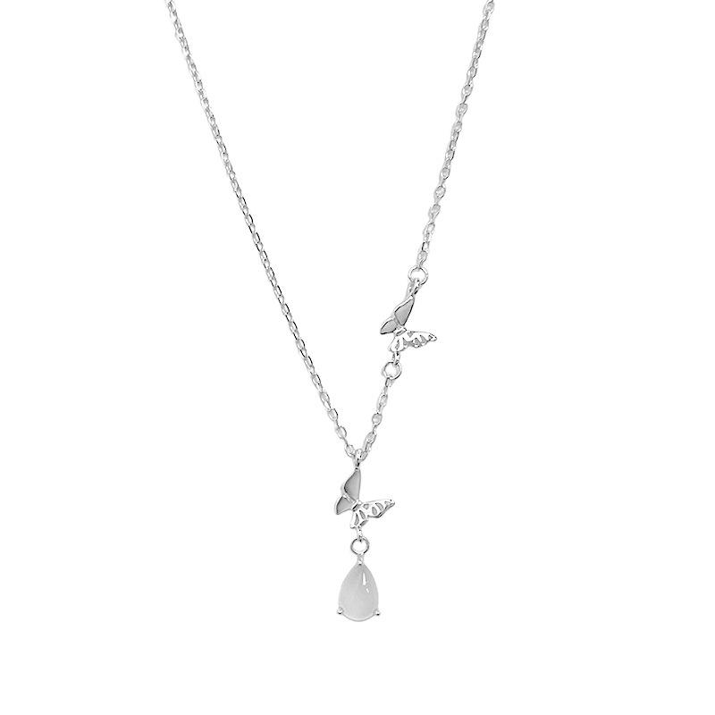 

Ожерелье с каплями бабочки, маленькое, свежее и милое, темпераментное, женское, дизайн меньшинства, цепочка-воротник